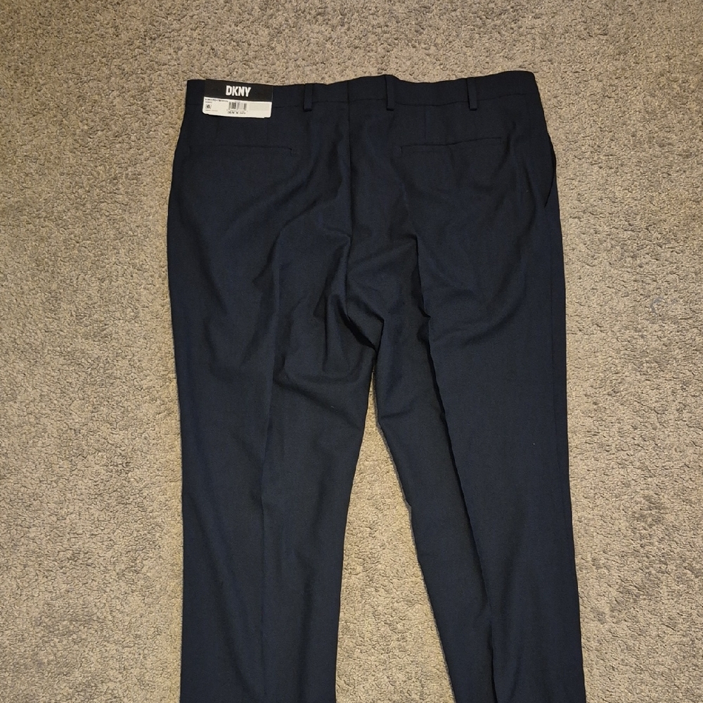 DKNY Men's Dark Blue Dress Pants